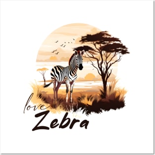 Happy Zebra Posters and Art